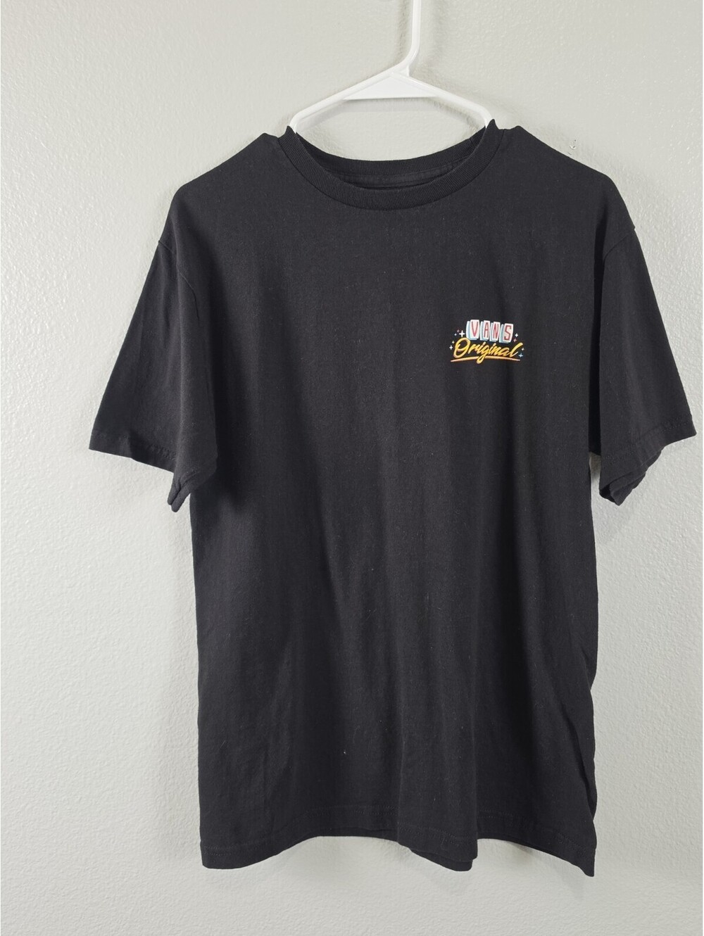 VANS Medium T-Shirt Unisex Black Short Sleeve Crew Neck